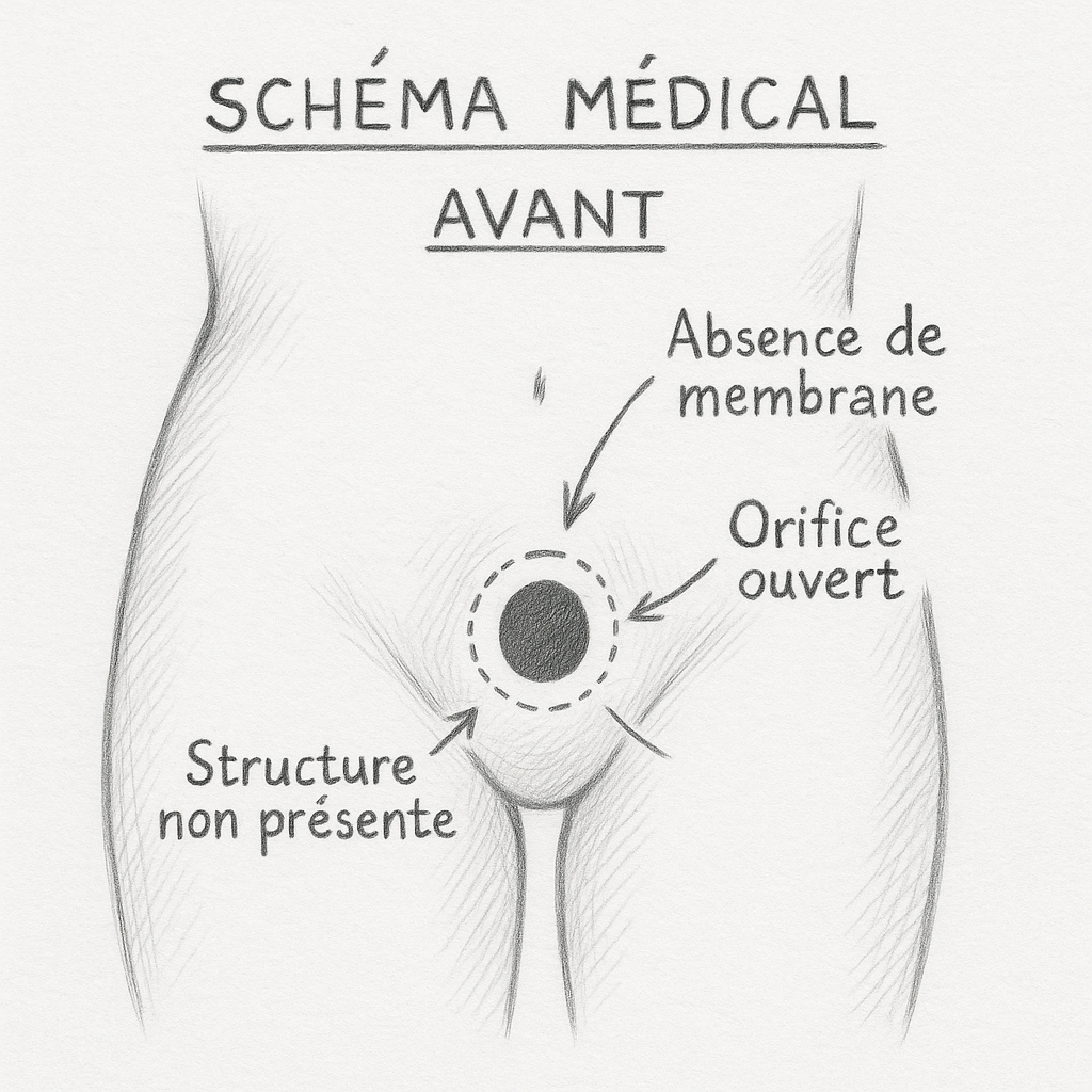 Avant hyménoplastie