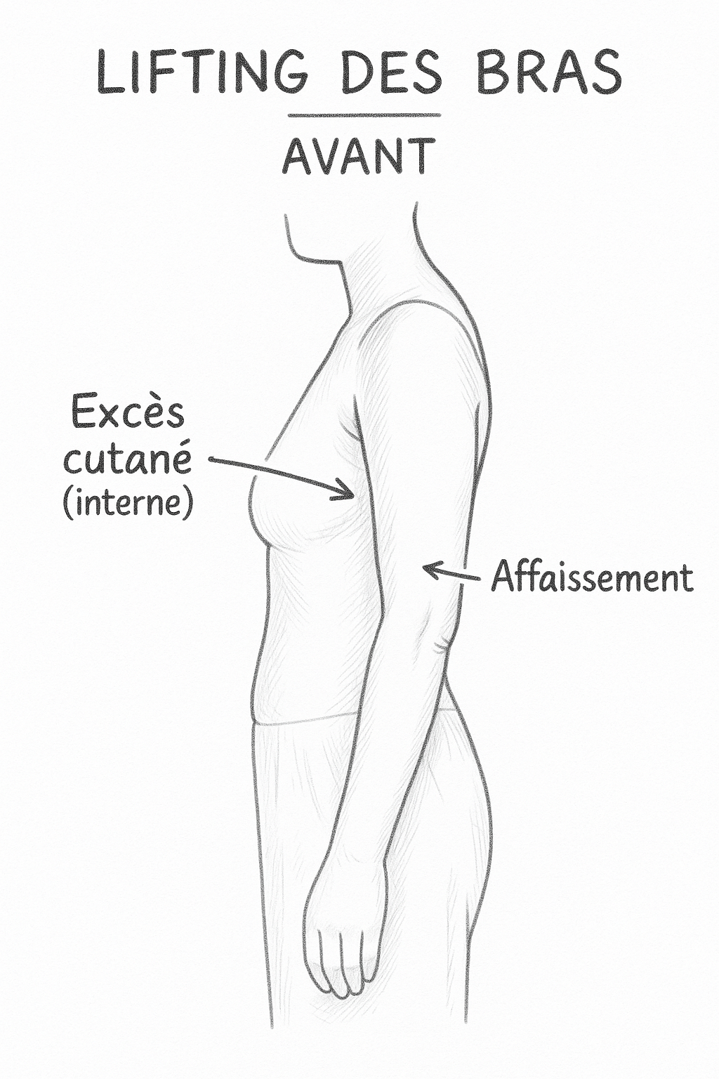 Avant lifting des bras
