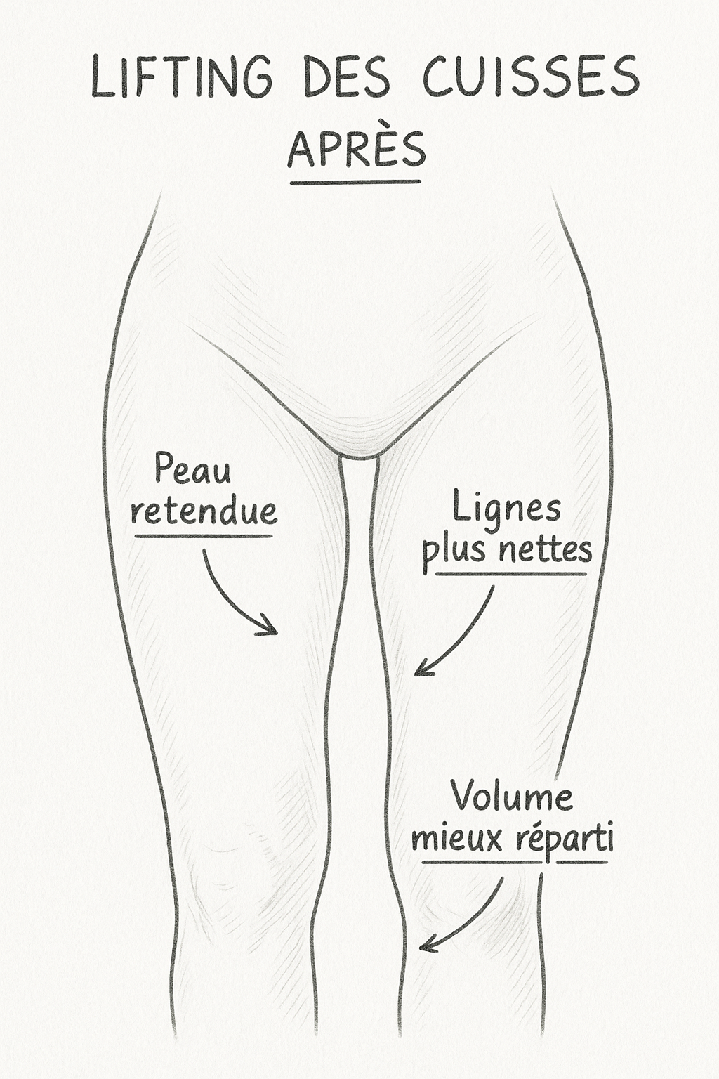 Après lifting des cuisses