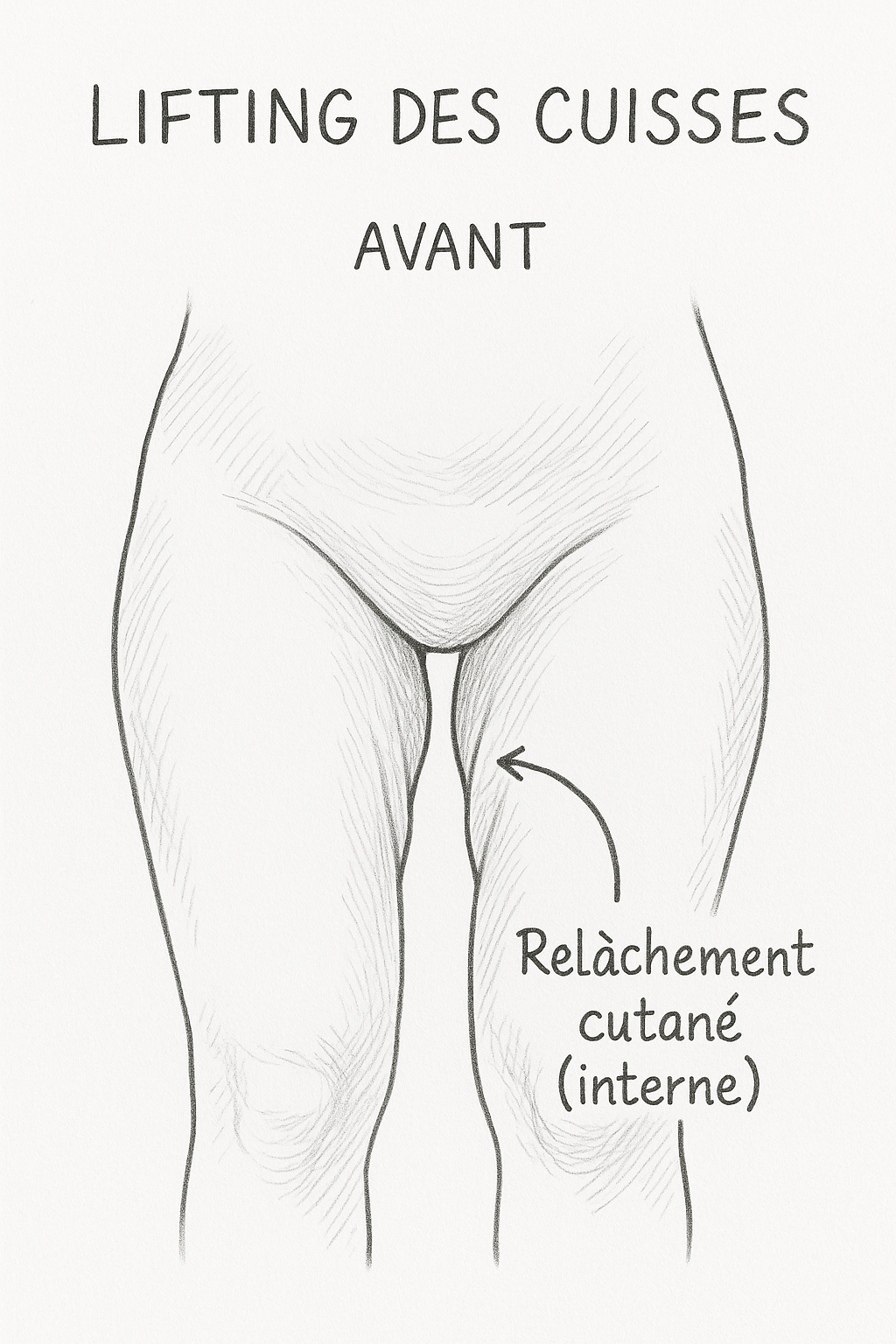 Avant lifting des cuisses