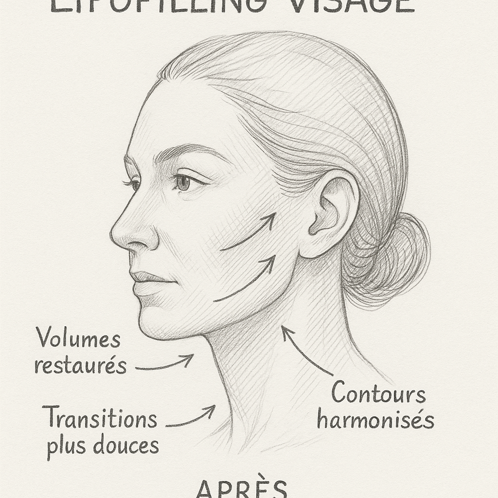 Après lipofilling du visage
