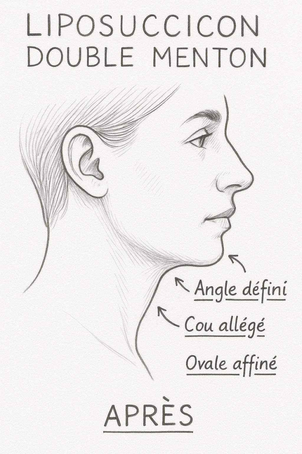 Après liposuccion du double menton